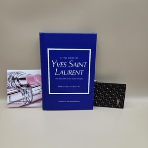 Yves Saint Laurent Blue Book, Black and Gold Card Holder Mirror Plus Bonus Gift